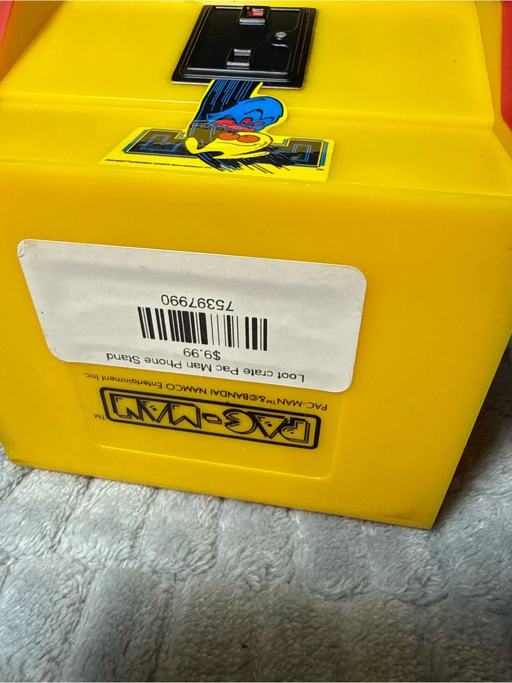 Yellow Mini Arcade Game cabinet phone holder